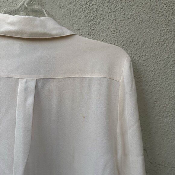 Frame Size M Le Tuxedo Silk Blouse Light Blush Pink Pinktuck Pleats Long Sleeves - Picture 7 of 7